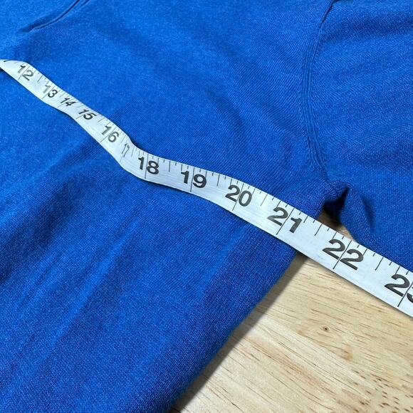 Peter Millar NWOT Crown Crest Quarter-Zip Sweater Blue Men's Size M Silk Cotton - Picture 10 of 11